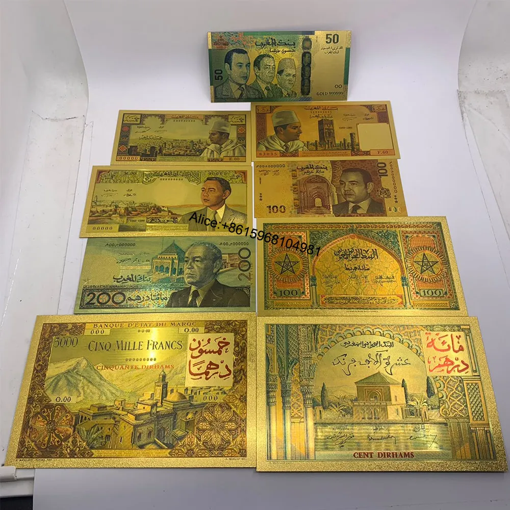 أوراق نقدية من رقائق الذهب لجمع الأوراق النقدية ، 9 أنواع ، هدية الأعمال #1