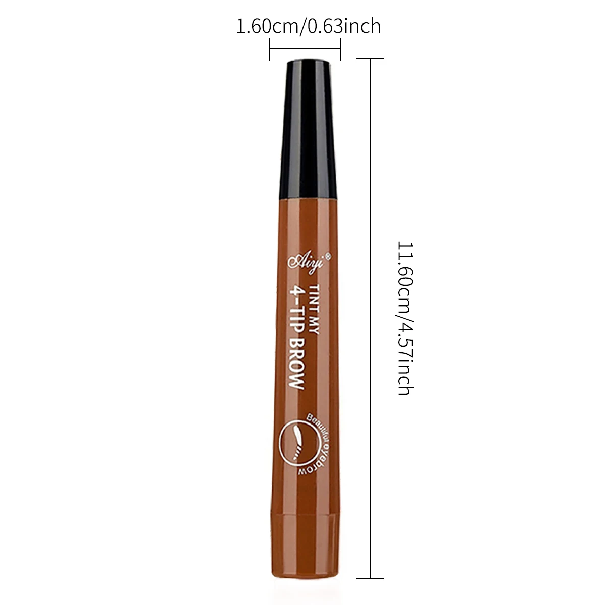 Crayon à sourcils Microblading à 4 pointes – Imperméable, anti-taches, traits naturels semblables à des cheveux pour les sourcils plus complets