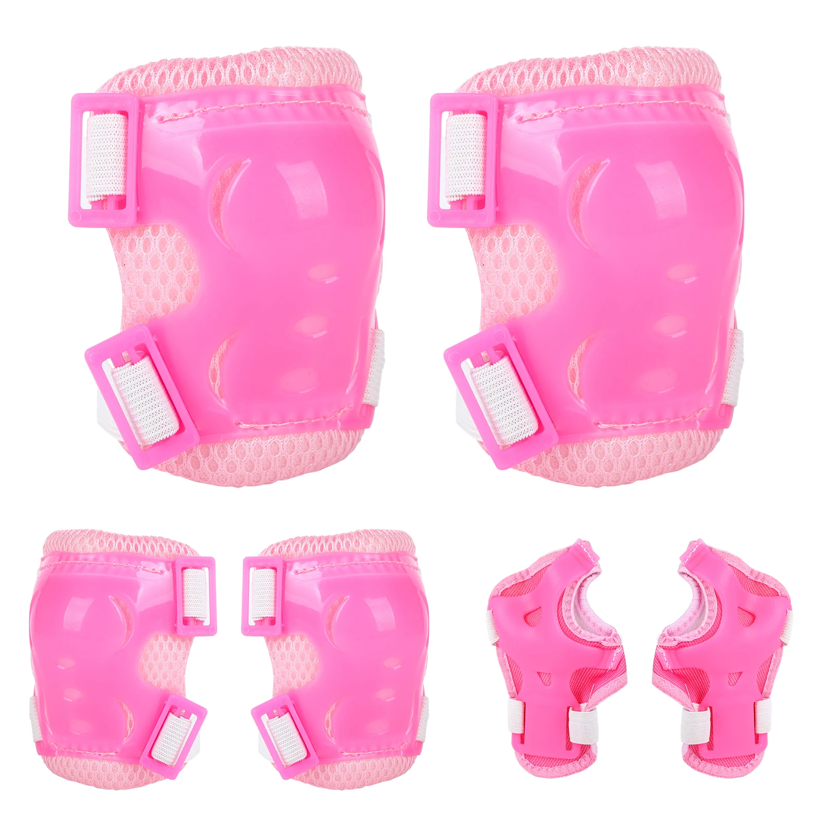 Kids Sports Protective Gear Set, 6 Pcs Wrist Guard Knee Elbow Pads for Children Protection Skateboard Inline Roller Skating Cycl