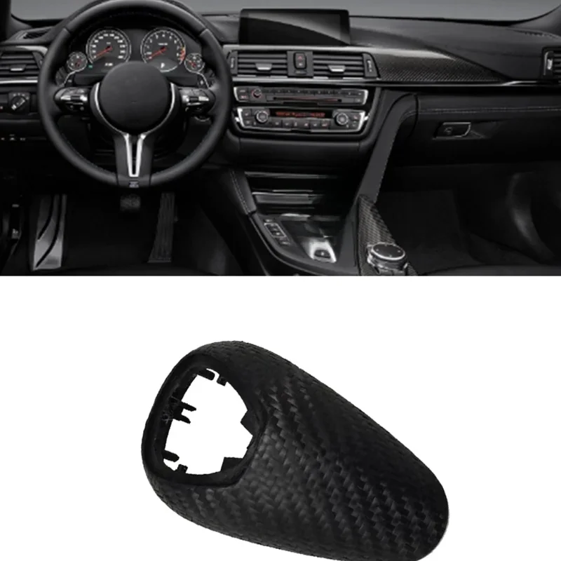 Real Carbon Fiber Gear Shift Knob Cover Replacement For BMW M2 M3 M4 M5 M6 F87 F80 F82 F83 F10 F12 F13 F06