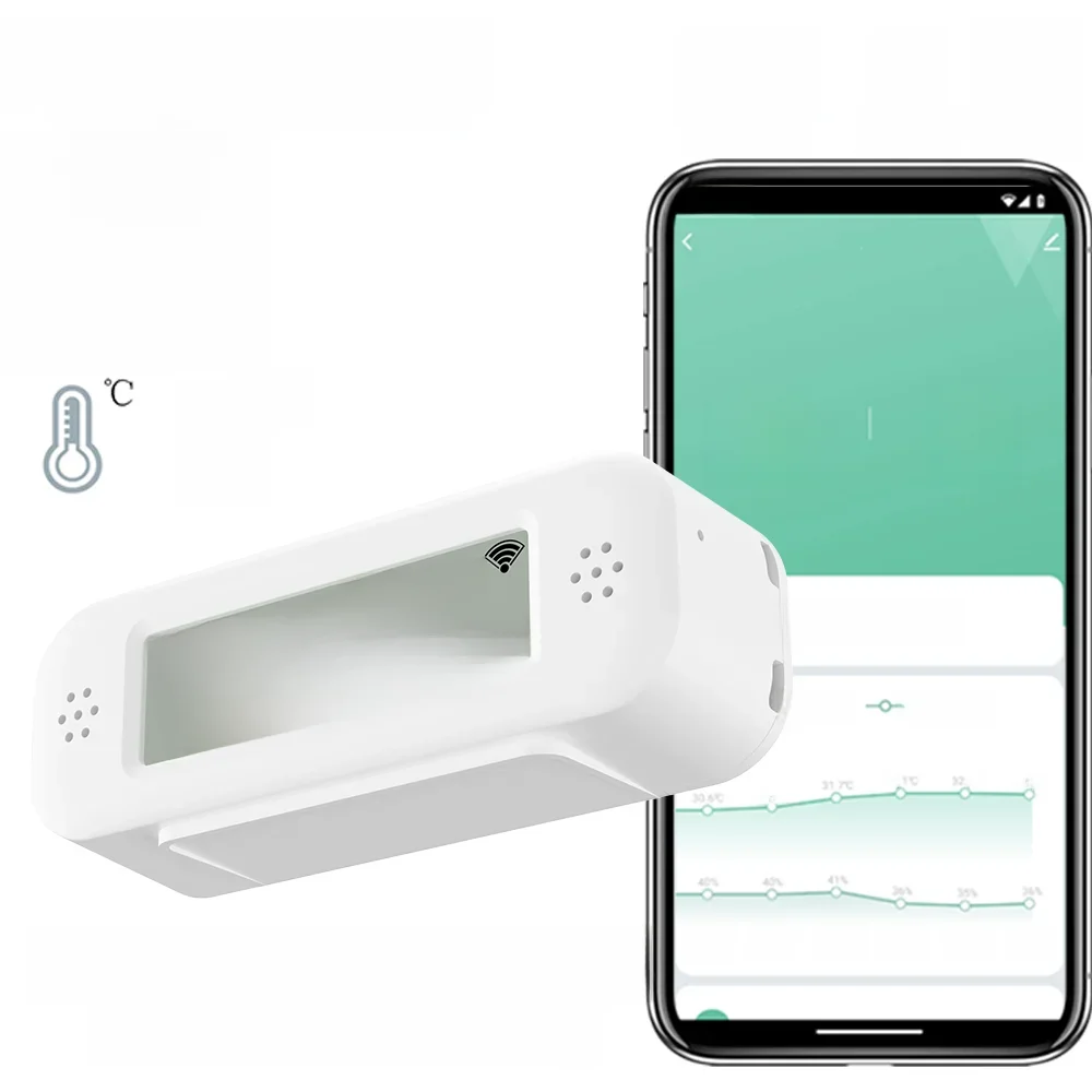Tuya WiFi Mini Temperatura Wilgotność Dla Inteligentnego Domu Termometr Higrometr APP Zdalny Alarm Współpracuje z Google Home Yandex Alexa — zdjęcie 2