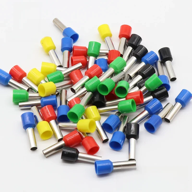 E6012 Zaciski izolacyjne rurowe 6MM2 100 sztuk/paczka Złącze przewodu kablowego Izolacyjne zaciskane złącze izolowane E- — zdjęcie 2