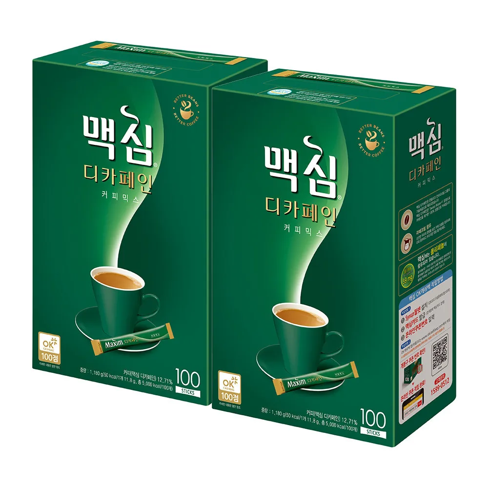 Maxim Decaffeinated Coffee Mix 100T 2pcs