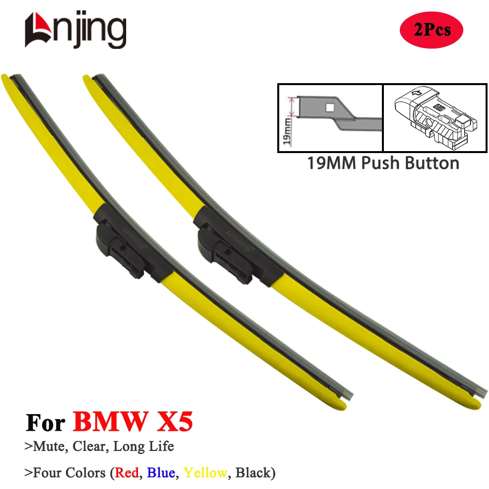 

LNJING Colorful Wiper Blades For BMW X5 E53 E70 F15 G05 1999 2006 2011 2012 2013 2015 2018 2020 2022 2023 2024 Car Accessories