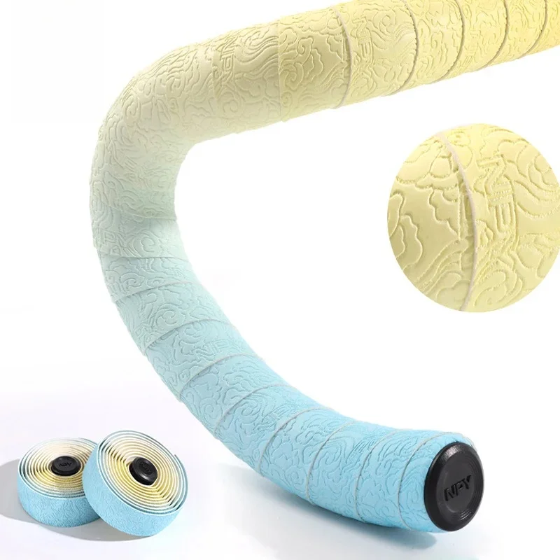 AliExpress NONE NPY Bicycle Handlebar Tapes Gradient Color Road Bicycle Handlebar Tape Non-slip Soft Shock-Absorption Bicycle Handlebar Wrap