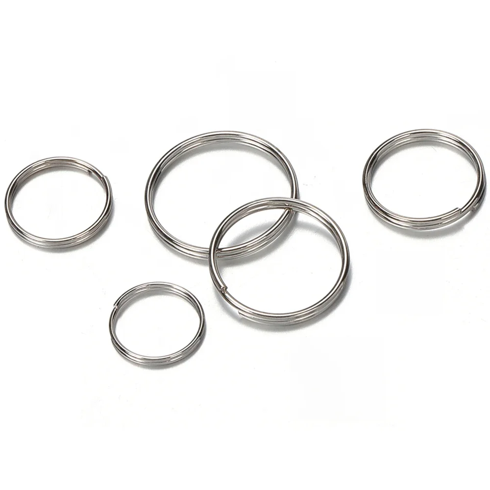 Chaveiro de metal para fazer joias faça você mesmo, 50 fábricas 6-20mm suporte de chave anel