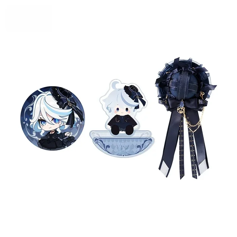 Sunsyea Genshin Impact officiel Merch miHoYo Original authentique série Furina pince à chapeau support acrylique ensemble de badges