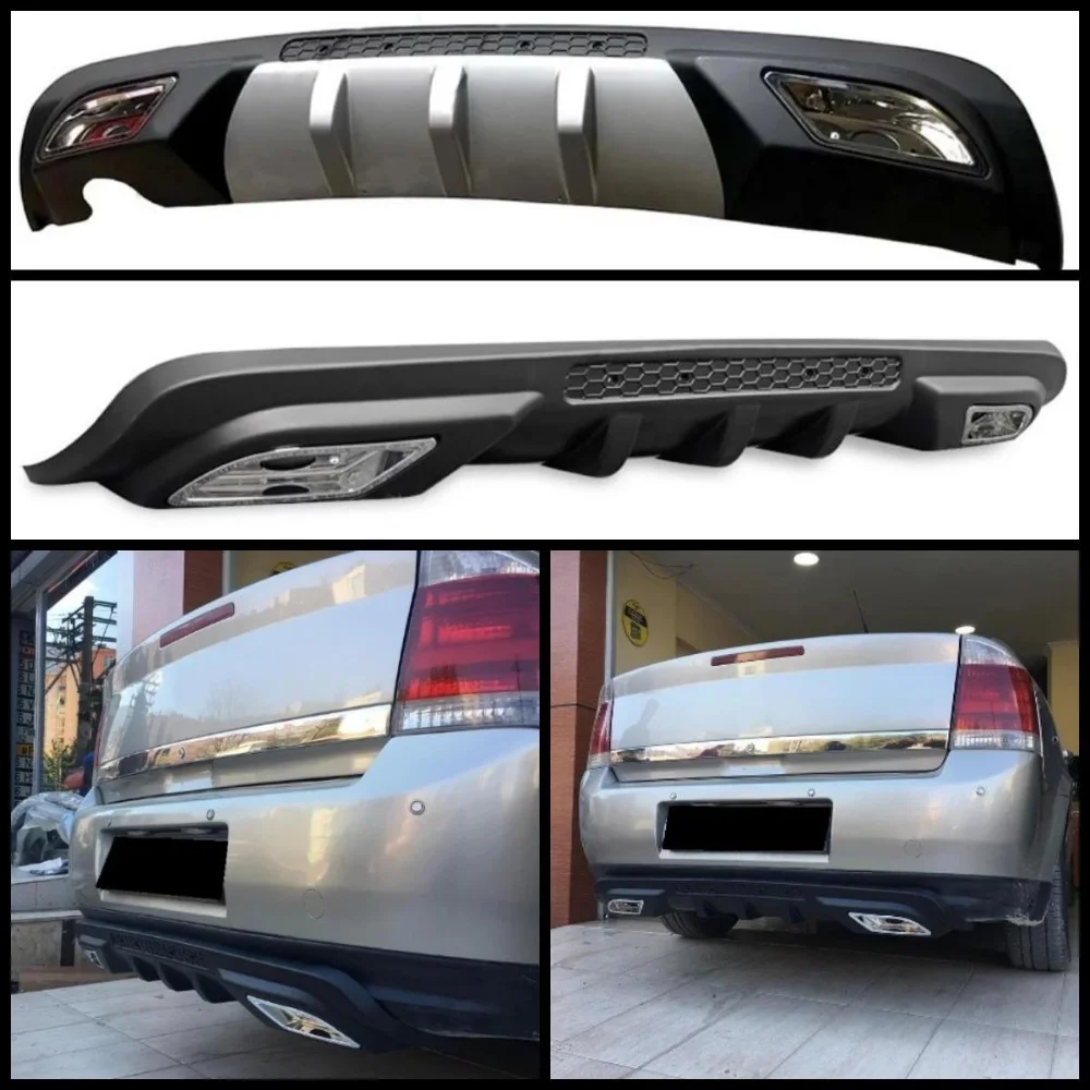 Car Rear Bumper Diffuser for Opel Vectra C Black ABS Plastic Car-Styling Spoiler Deflector Body Kit Splitter Lip Professional