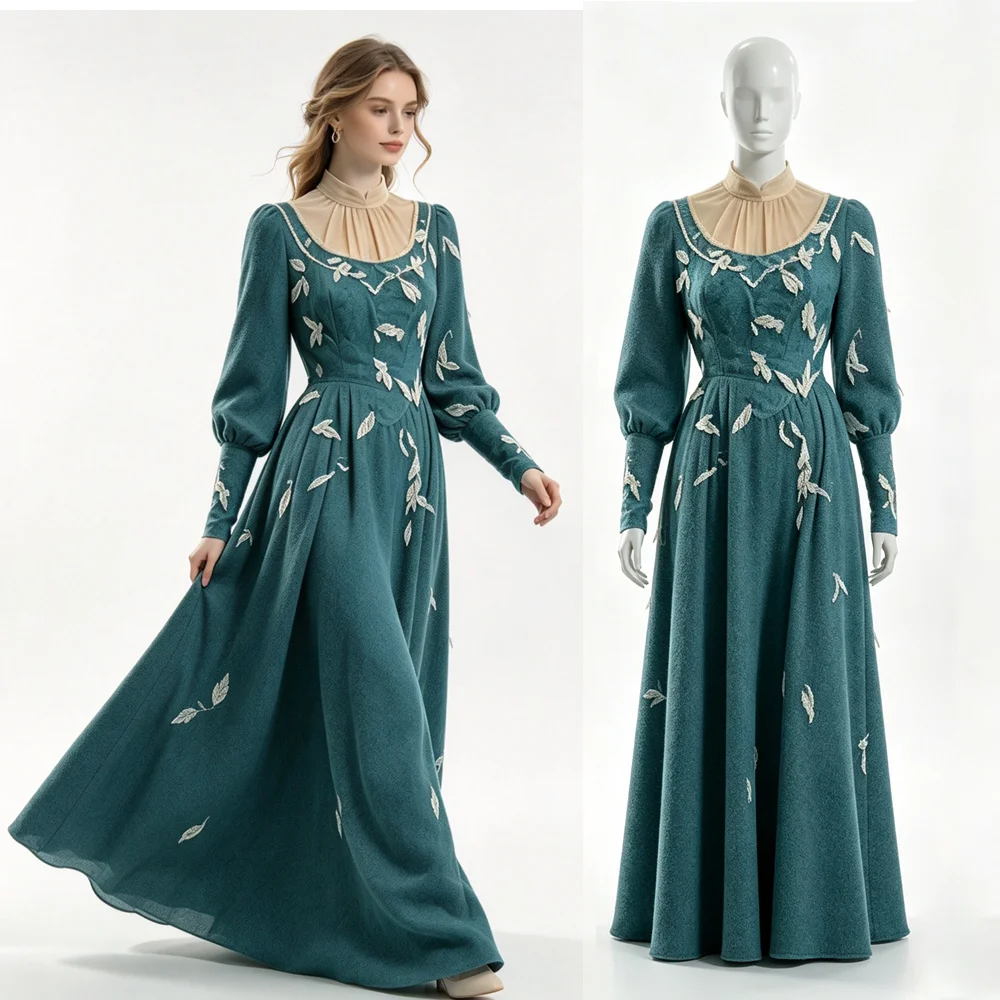 Lizzie Cosplay Borden Monster Costume Dress Dark Green Long Sleeves Dresses Skirts Women Horror Movie Outfits Halloween Suit