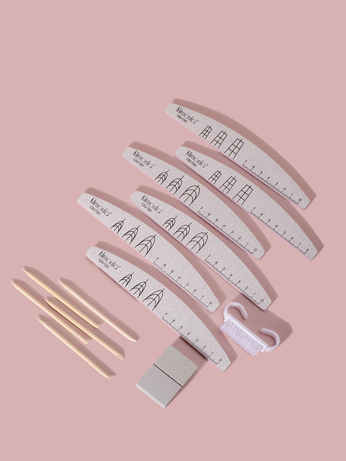 13/14 قطعة ملفات الأظافر المهنية 100 180 240 إيفا نصف القمر سميكة ملفات الأظافر الإسفنج تلميع كتلة مانيكير أدوات الصالون