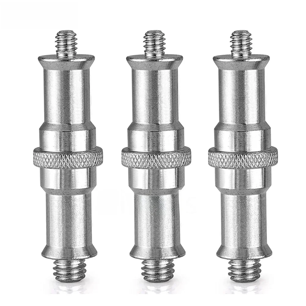 1/4 "do 3/8" cala metalowy męski konwerter Adapter do śruby gwintowany czop Stud do lampa studyjna Stand Hotshoe Coldshoe Adapter — zdjęcie produktu 7