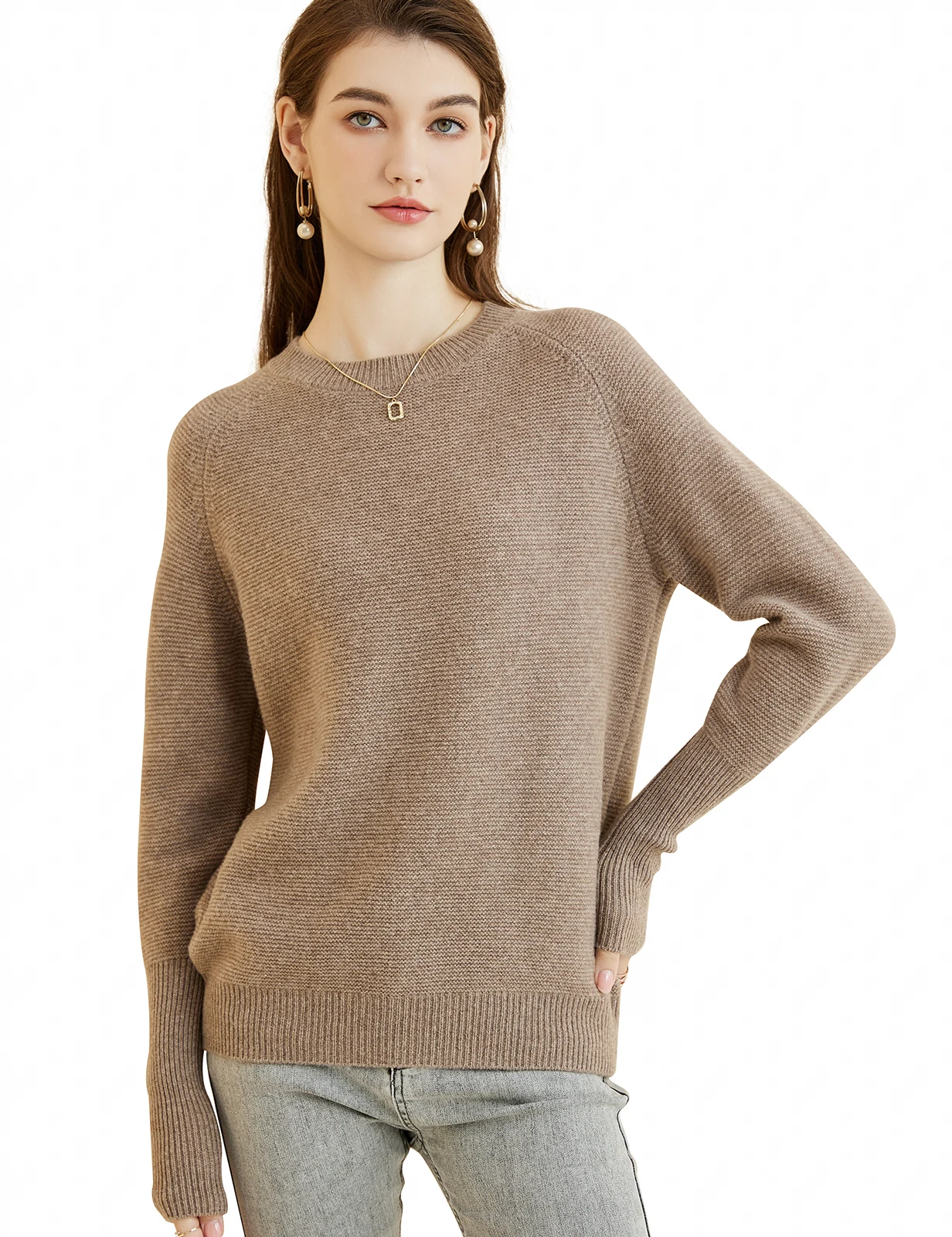 Women's Sweater 100% Merino Wool Sweater 2023 Fall Winter Warm Soft Casual Crewneck Top Long Sleeve Knit Pullover Women Clothing