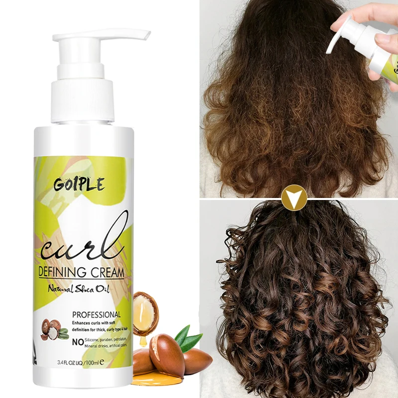 GOIPLE 100ML Curl Dinning ครีมสําหรับ Perfection Wavy Hair Care Curly Enhancer Smooth Anti-Frizz และเพิ่มธรรมชาติทุกประเภท