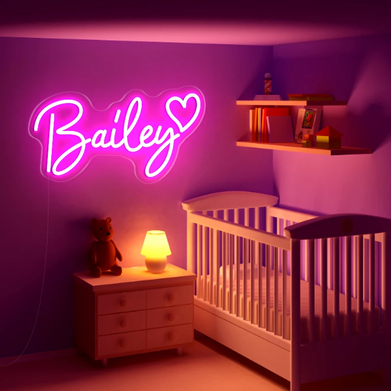 

Custom Neon Sign For Kids Bedroom Custom Name Neon Sign Home Decor Bedroom Decor Family Name Sign Gift For Kids Kids Room