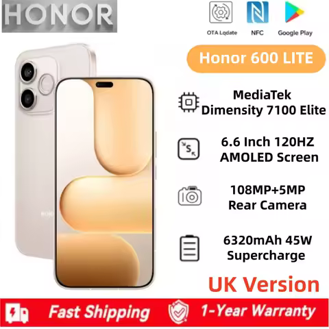 HONOR 600 Lite UK Version 5G Smartphone  Dimensity...