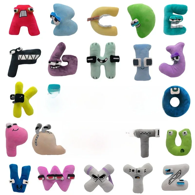 26 stücke Alphabet Lore Plüsch Englisch Brief Stofftier Plushie Puppe Spielzeug Geschenk Für Kinder Kinder Pädagogische Weihnachten Geschenke