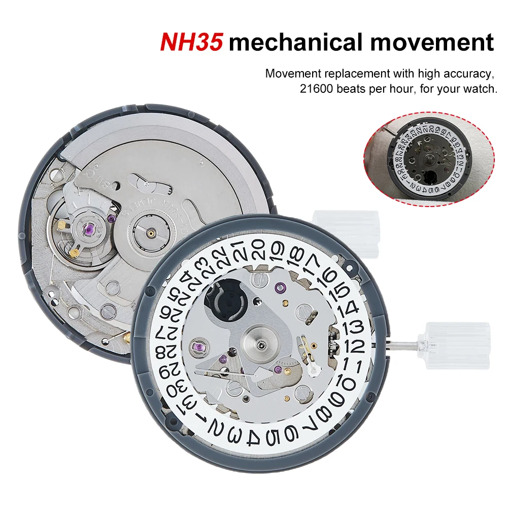 NH35 Movement Replacement for Watch High Accuracy Mechanical Movement Automatic Movement Watch Repair