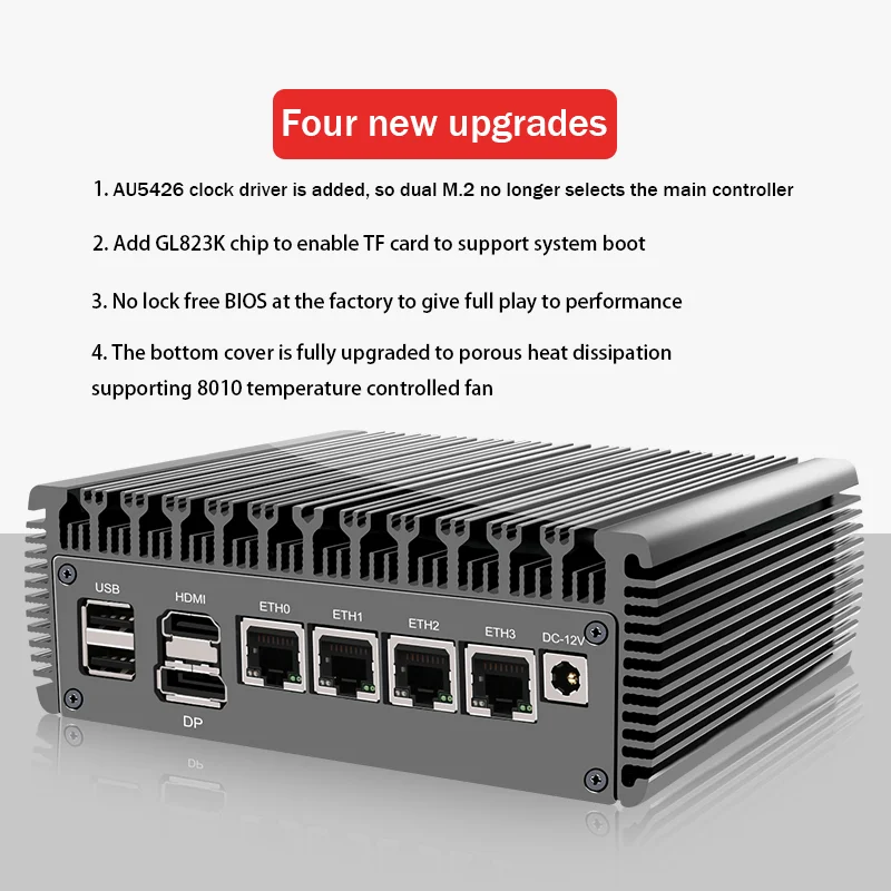 Newly Upgrade V5 version N5105 i226-V Softroute Mini-host /PVE/ESXI Fansless Energy Saving PC