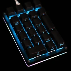 YMDK 21 Key ABS Shine Through ABS Side-Lit Side Printed Keycap For MX Switches Mechanical Keyboard Numpad