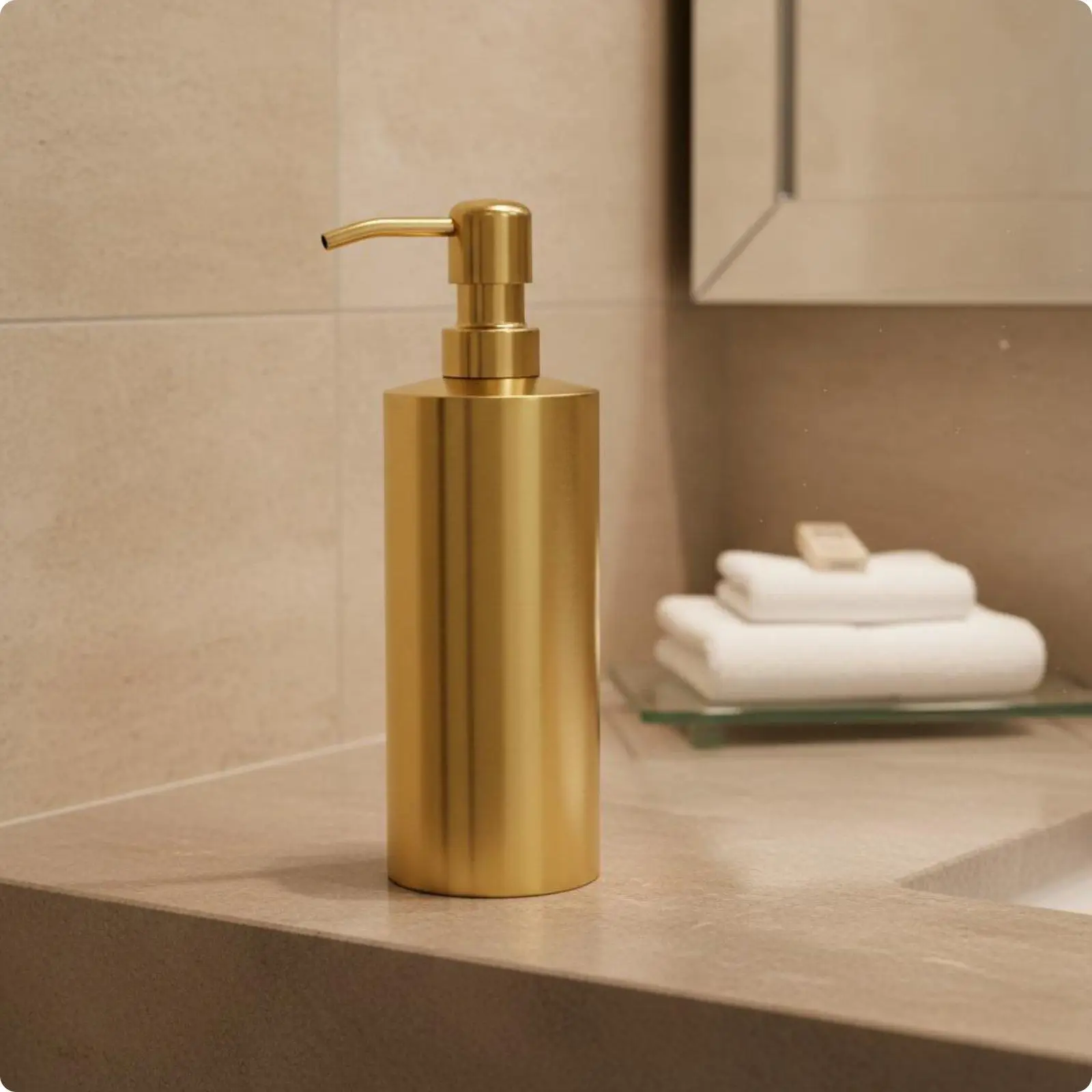 500ML Stainless Steel Soap Dispenser Rust-Resistant Liquid Soap Pump Bottle Easy to Clean Pump Dispenser for Hotel
