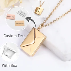 Liebe Brief Umschlag Anhänger Halskette Angepasst Edelstahl Schmuck Geständnis Liebe Sie für Valentinstag Mutter Tag Geschenk