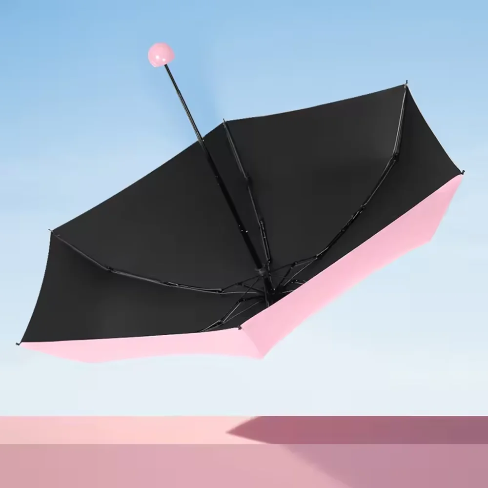 Mini Capsule Umbrella, Ultra-Light Sun Protection UV Blocking, Fashion Casual Basic Style, Manual Open, 5 Ribs Iron Frame