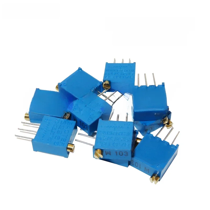 10 sztuk 3296W potencjometr precyzyjny rezystor regulowany multi-turn przycinanie 1K 2K 5K 10K 100K 103 100R potencjometr przycinarki — zdjęcie produktu 2