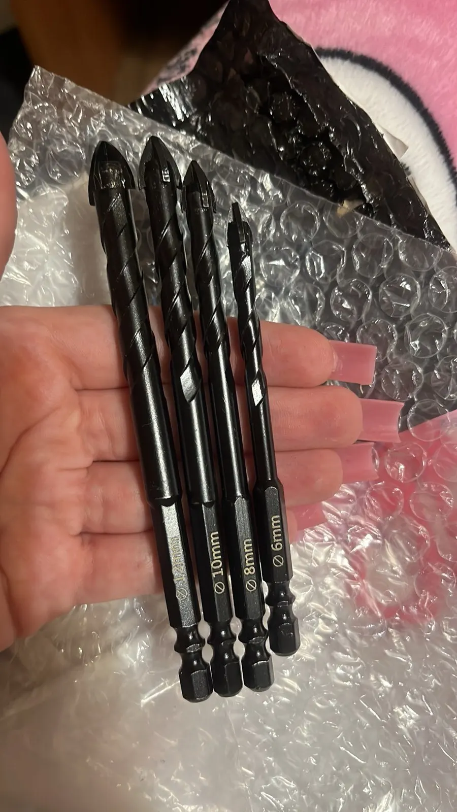 TOOLEYE Cross Hex Drill Bit Set For Concrete Porcelain Tile Glass Metal Multifunction Drill Bits Kit Power Tools Drilling Drills photo review