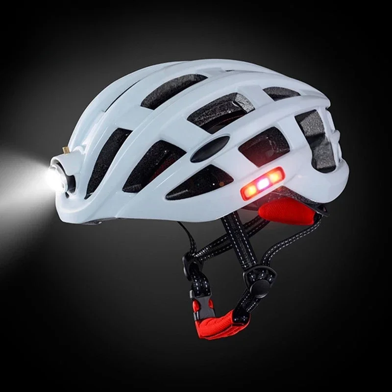 AliExpress NONE ROCKBROS Bike Headlamp Night Cycling Helmet With Glowing Headlight Warning Light MTB Bicycle Helmet Rechargeable Sport SafetyCap