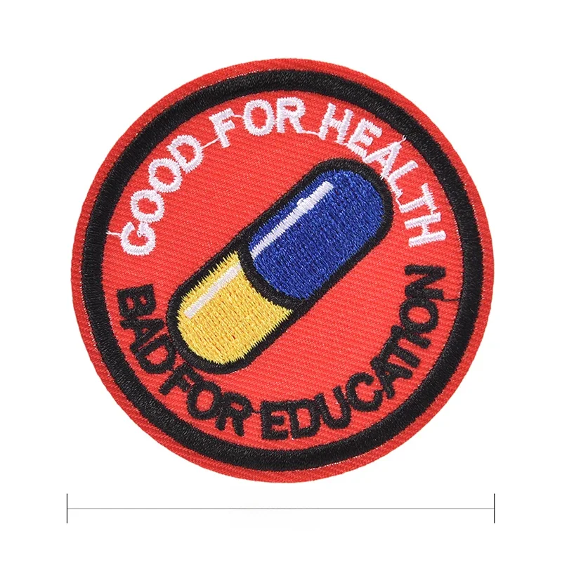 1 pièces japonais Akira Kaneda bon pour la santé, mauvais pour l'éducation fer sur Patch