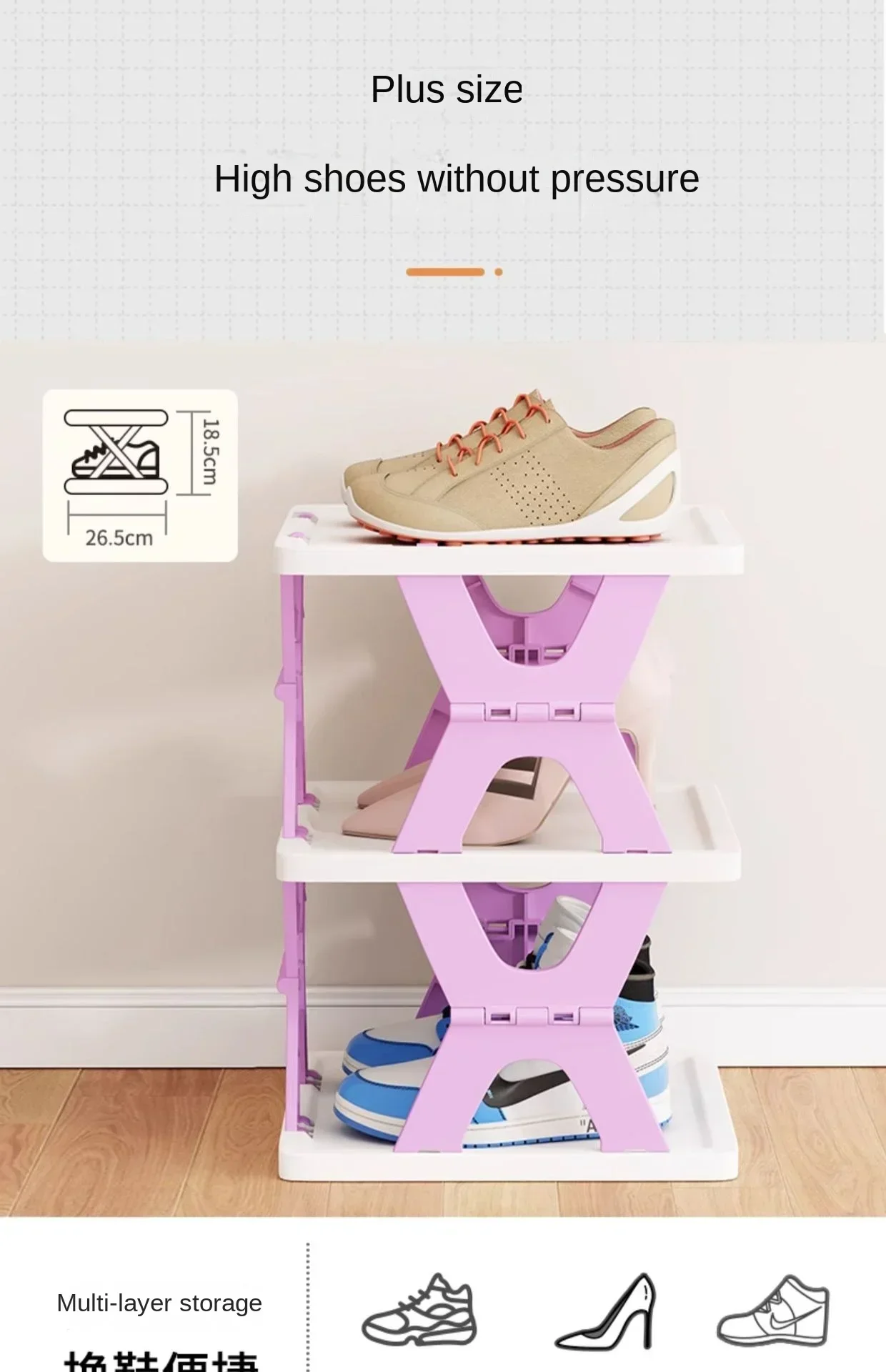 Creative Folding Shoe Rack Multi layer Home Space saving Shoe Storage Dormitory No Installation Shoe Box Cabinet Dustproof