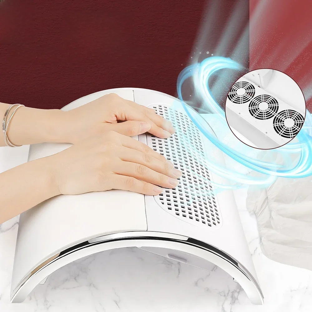 3 wentylatory potężne ssanie profesjonalny odpylacz do paznokci wentylator 40W odkurzacz do paznokci odkurzacz do paznokci do Manicure — zdjęcie 2