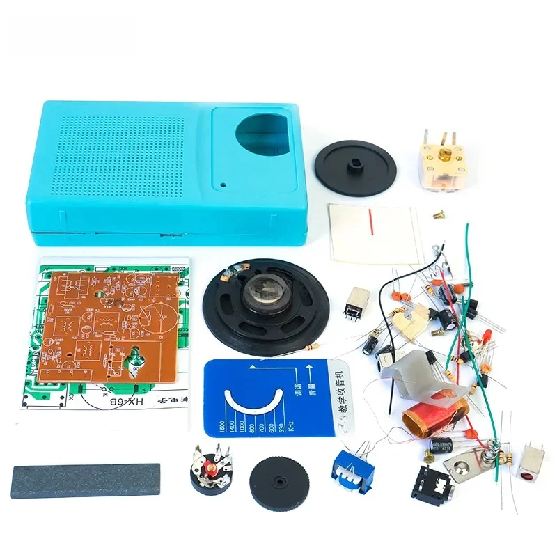Sześcioprzewodowy zestaw elektroniczny AM do samodzielnego montażu 530-1605KHz szkolne nauczanie szkolne DIY płyta drukowana praktyka spawalnicza — zdjęcie 2