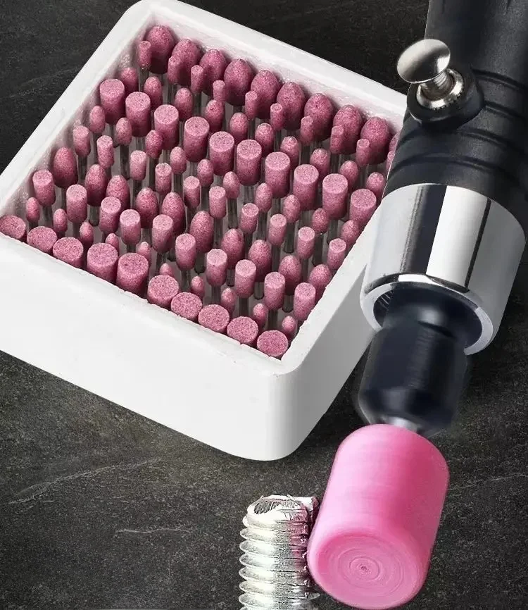 Mini Drill Grinding Head Tool Assorted Ceramic Mounted Point for Dremel Mini Drill Rotary Tools Abrasive Mounted 100 Pieces Set