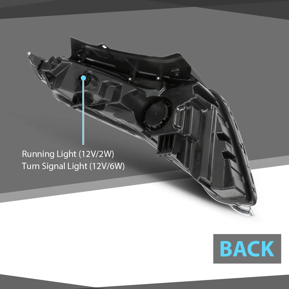 Front Led Drl Headlight Assembly Left Driver Side for 2021-2024 Hyundai Tucson Clear Lens Black Housing 92207Cw200
