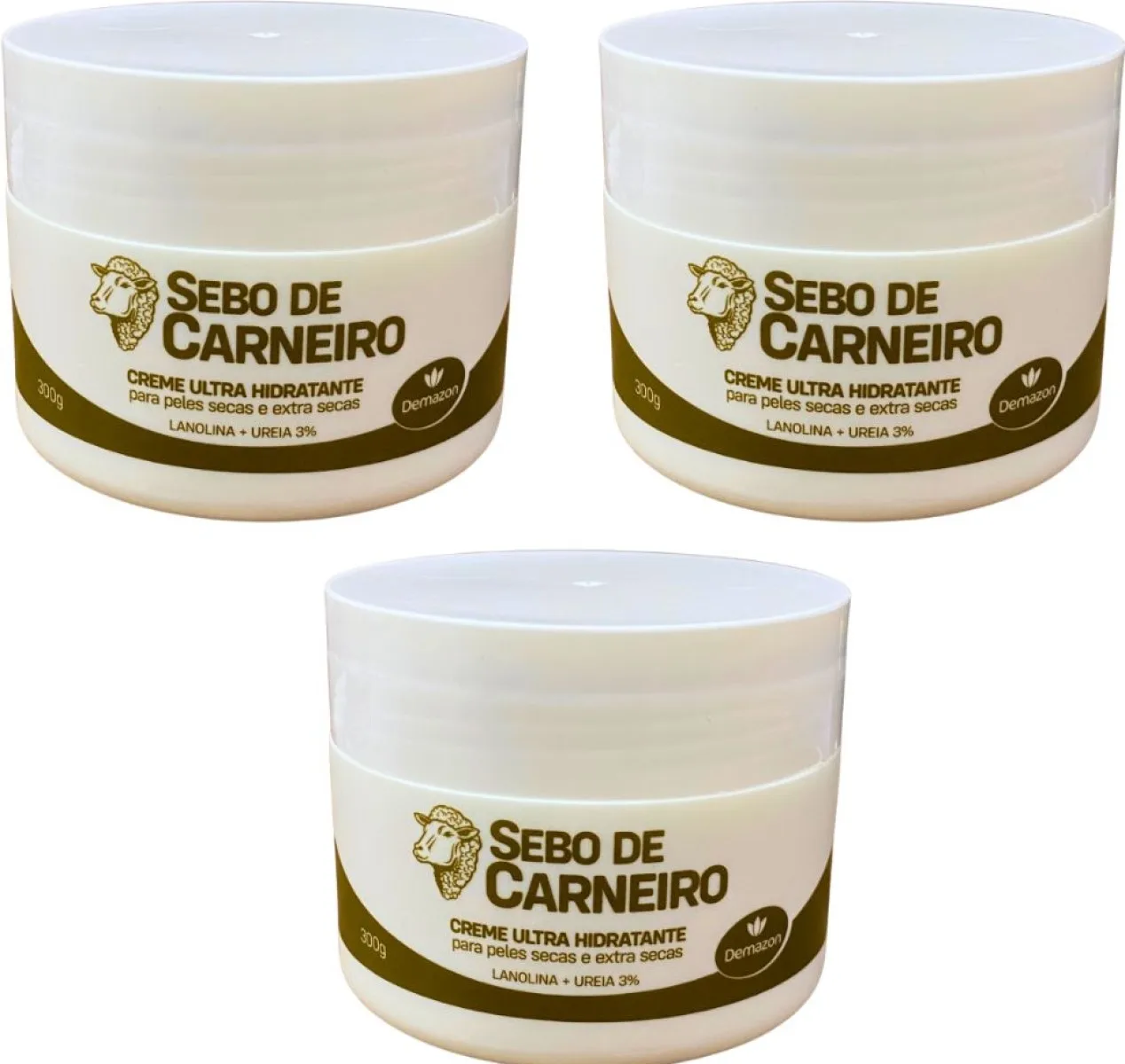 LANOLINA SEBO CARNEER ULTRA HYDRATANT CREAM + UREA 300gr DEMAZON kit 3und