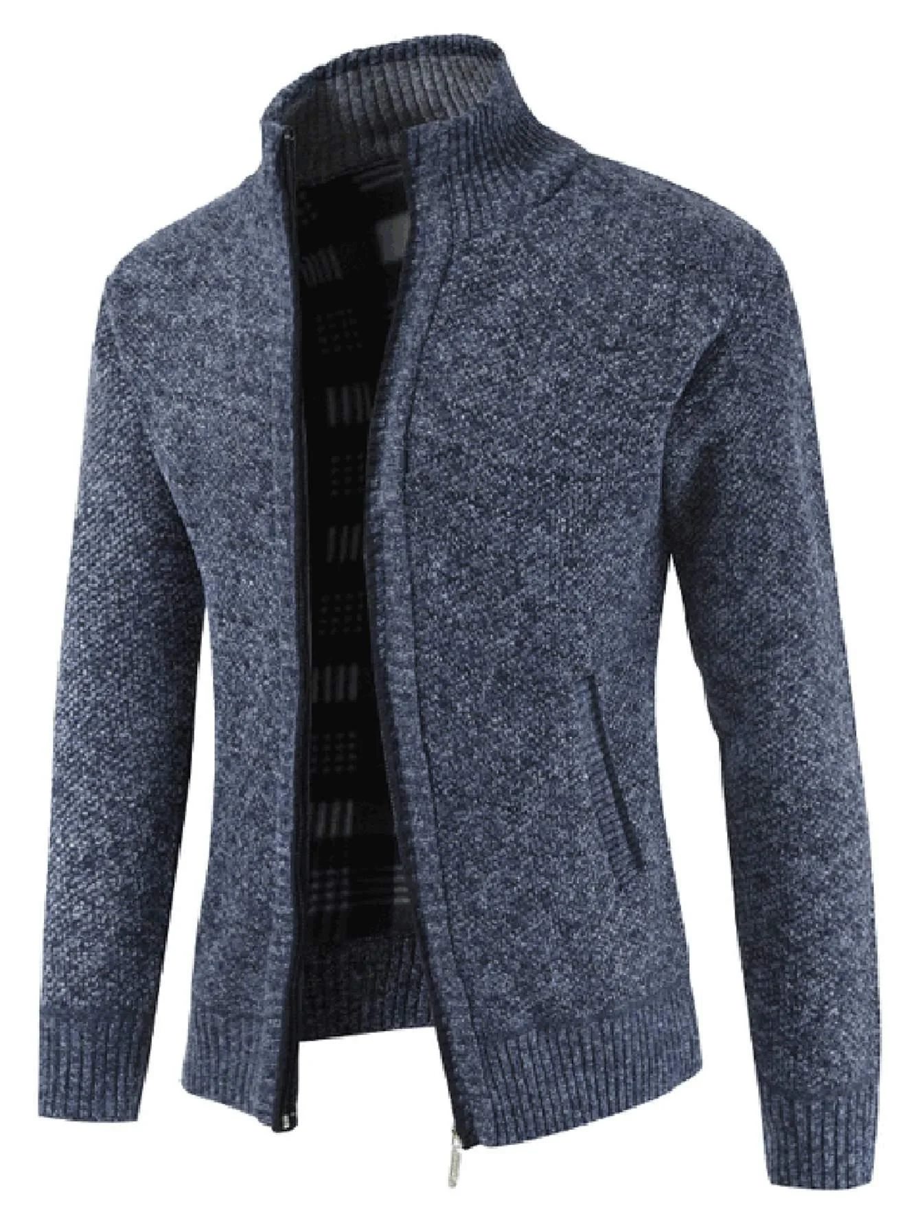 Men's Loose Fit Sweater Jacket Casual Young Adult Knit Cardigan