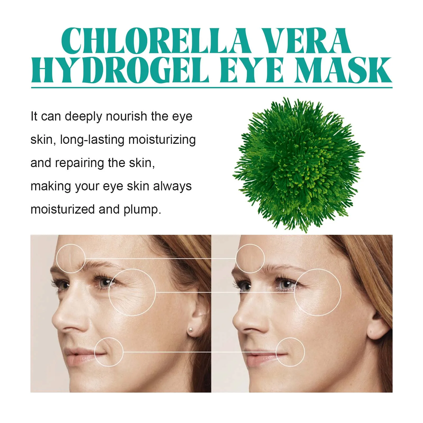 EELHOE Hydraterend Ogenmasker Voedend Rimpels verwijderen Verstevigend Lifting Vervagen Fijne lijntjes Kalmerend Gladmakend Anti-aging Ogenmasker