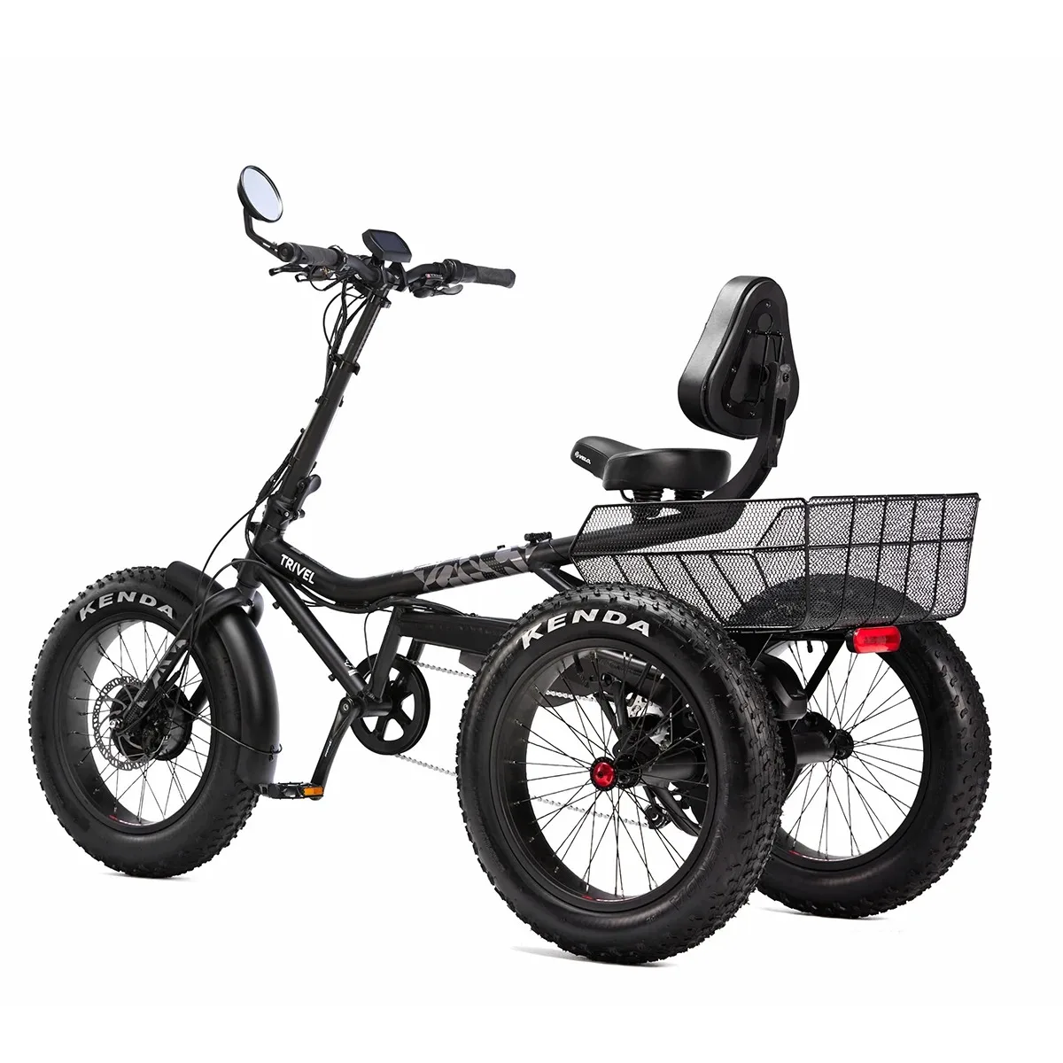 20 inch Electric Tricycle long-travel multi-purpose tricycle 3x3 driving force front and rear 500w high-power Tricycle