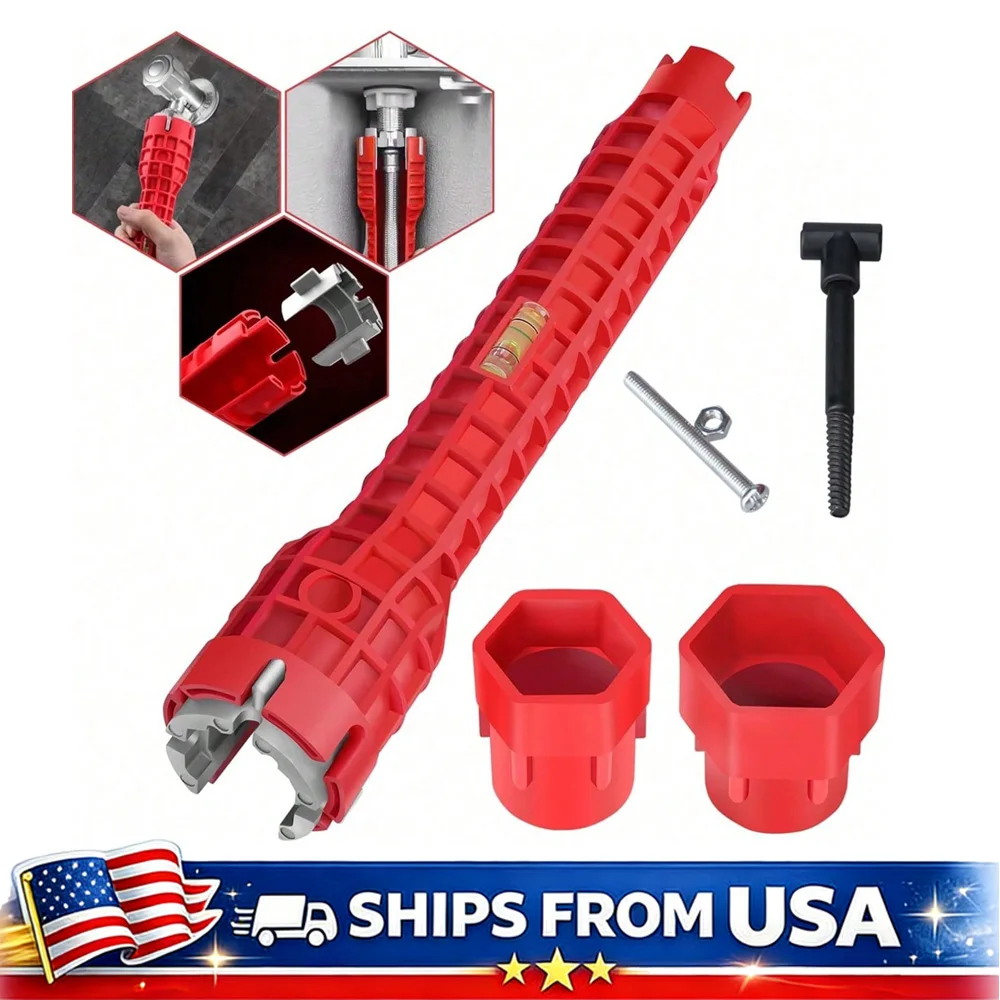 

Многофункциональный ключ для установки смесителей 8-в-1, сантехнический инструмент для ремонта труб на кухне, в ванной и туалете, для использования в ограниченном пространстве