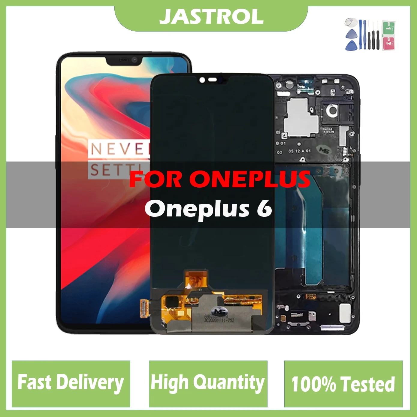 

6.28" Original AMOLED For Oneplus 6 LCD Touch Screen Digitizer Display Replacement Assembly Parts For 1+ 6 Display With Frame