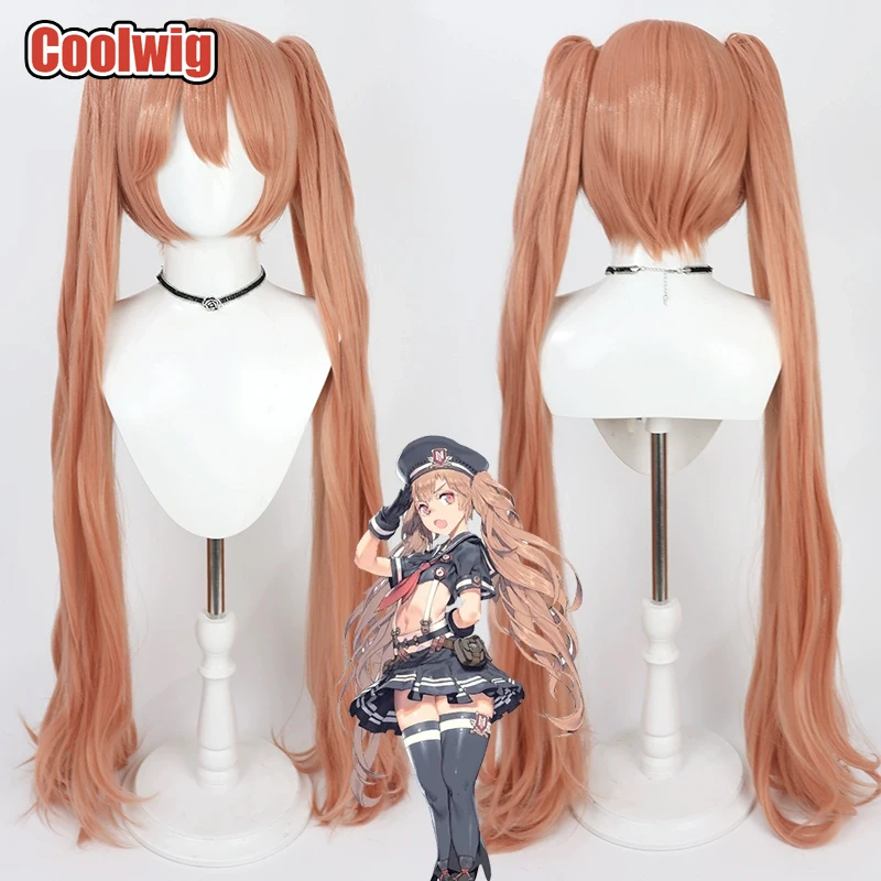 Coolwig Synthetic Hair Miranda Cosplay Wigs Game Nikke The Goddess of Victory Miranda 80cm Long Wavy Ponytail Wig Heat Resistant