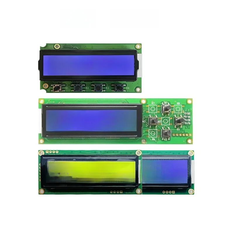 RS232 1602 16x2 moduł wyświetlacza LCD LC162D 3 rozmiar niebieski zielony ekran z przełącznikiem AT89S5224AU przemysłowa fabryka Lcd — zdjęcie 2
