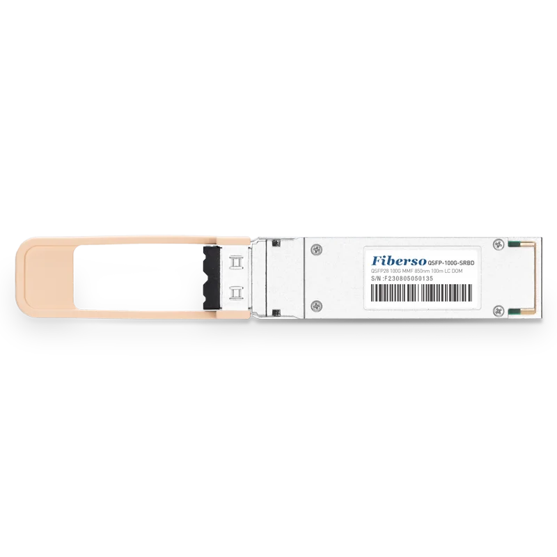 Fiberso QSFP28 100G SR4 BIDI Module 150m LC MM Fiber Optical Transceiver for Ethernet Network