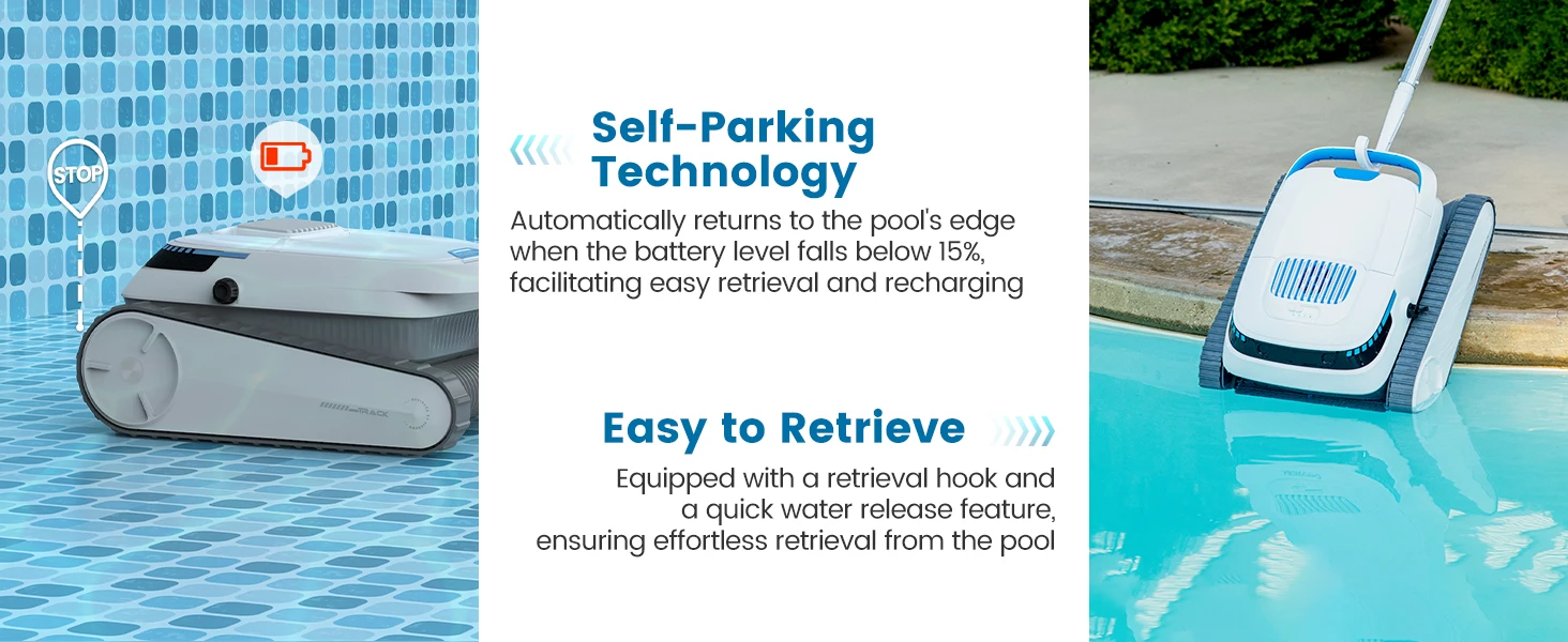 AIRROBO PC10 Robotic Pool Vacuum Cleaner, 45,000Pa Powerful Suction, Wall-Climbing, Suitable for 2000 Sq Ft Walls and Floors