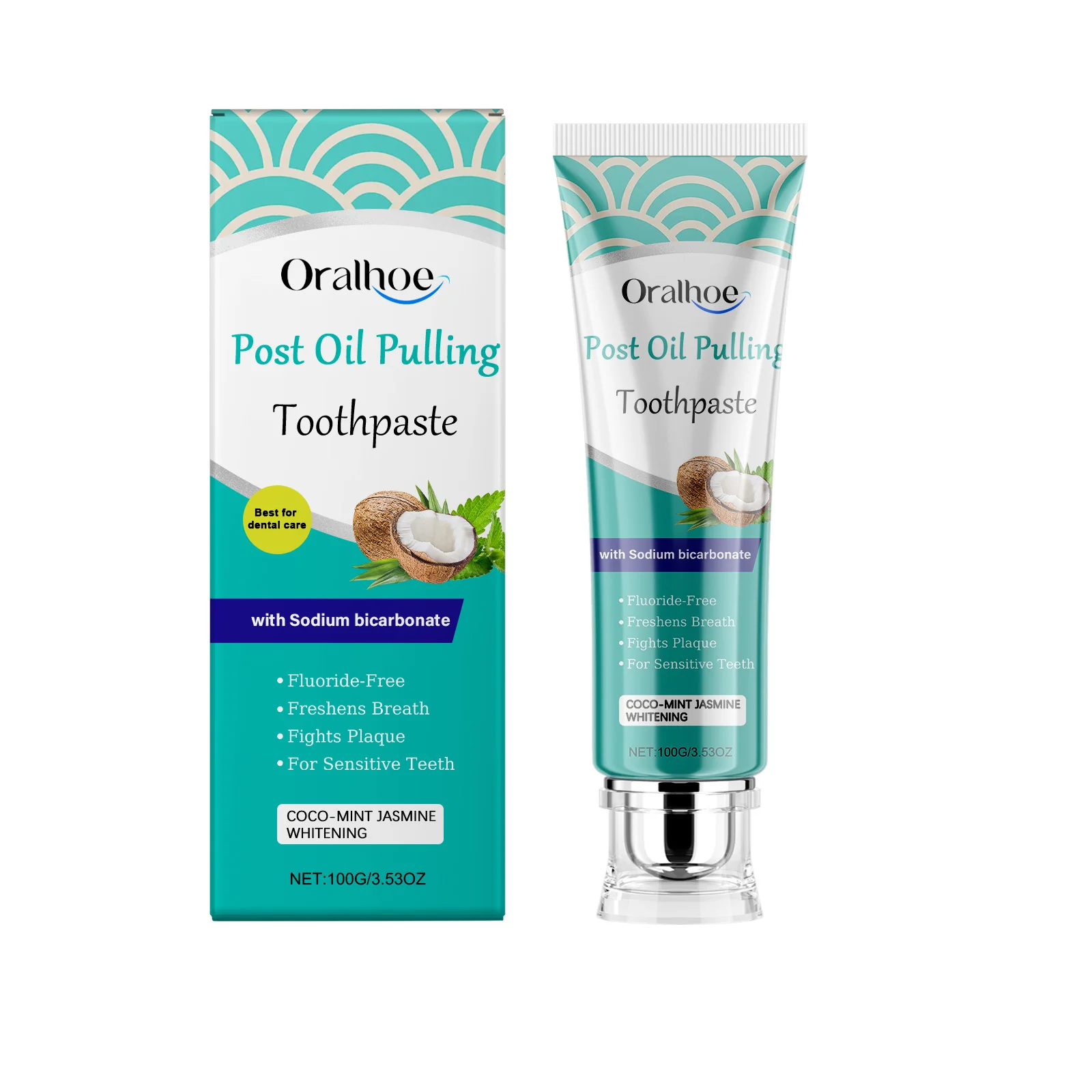 عن طريق الفم 100 جرام زيت جوز الهند معجون أسنان أصفر لتبييض الأسنان نفس منعش تنظيف الفم الجير وصمة عار إزالة إصلاح تسوس معجون الأسنان #5