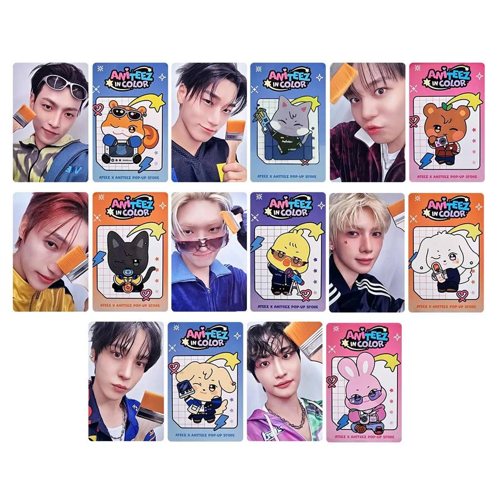 ATEEZ Aniteez In Color Cosplay 8Pcs/Set Photocard High Quality