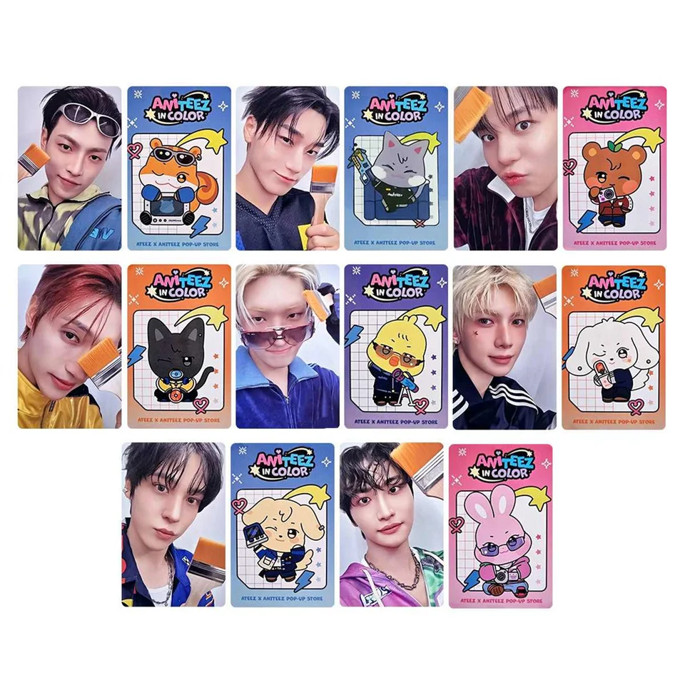 ATEEZ Aniteez In Color Cosplay 8Pcs/Set Photocard High Quality