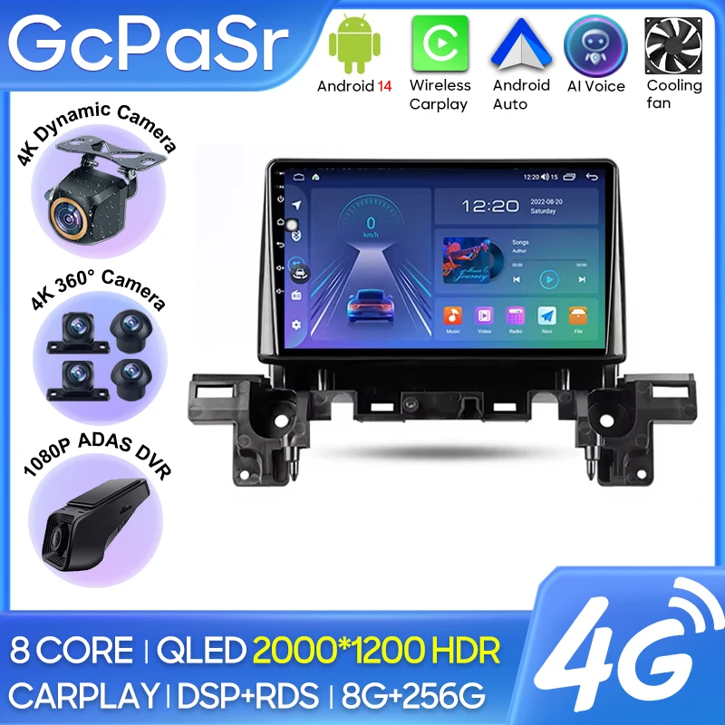 

Android 14 Car Radio For Mazda CX-5 2 II KF 2017 - 2023 Navigation GPS Android Auto Carplay 5G Stereo Multimedia Player No 2din