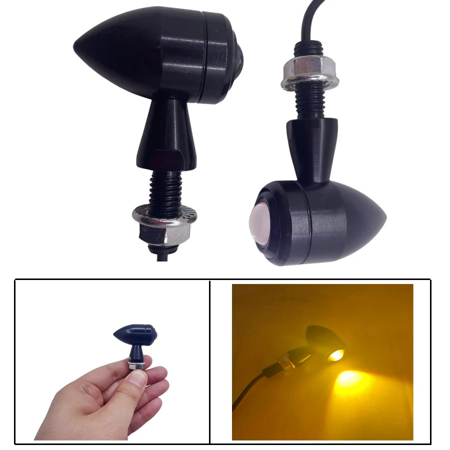 

Bullet Shape Universal LED Motorcycle Mini Light Rear Front Turn Signal Indicator Motorbike M8 Screw Steer Lamp Running Flashers